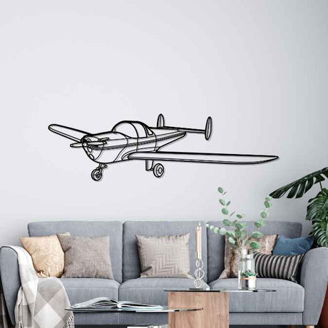 415-CD Ercoupe Angle Silhouette Metal Wall Art