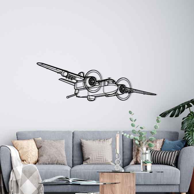 S-2 Tracker Angle Silhouette Metal Wall Art