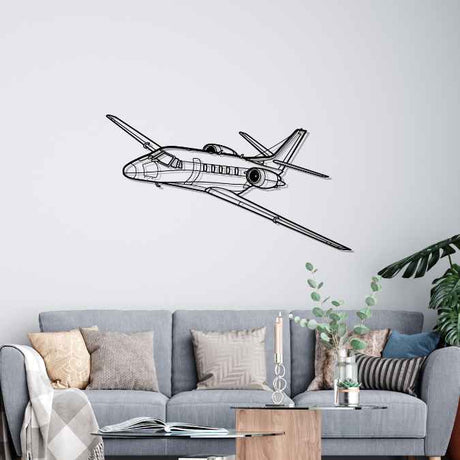 Citation 560XL Excel 2001 Angle Silhouette Metal Wall Art