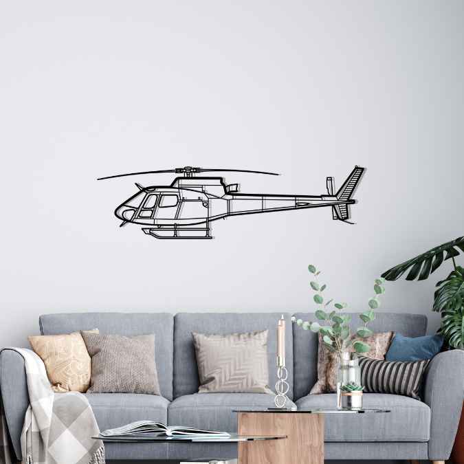 AS350B-3 Silhouette Metal Wall Art