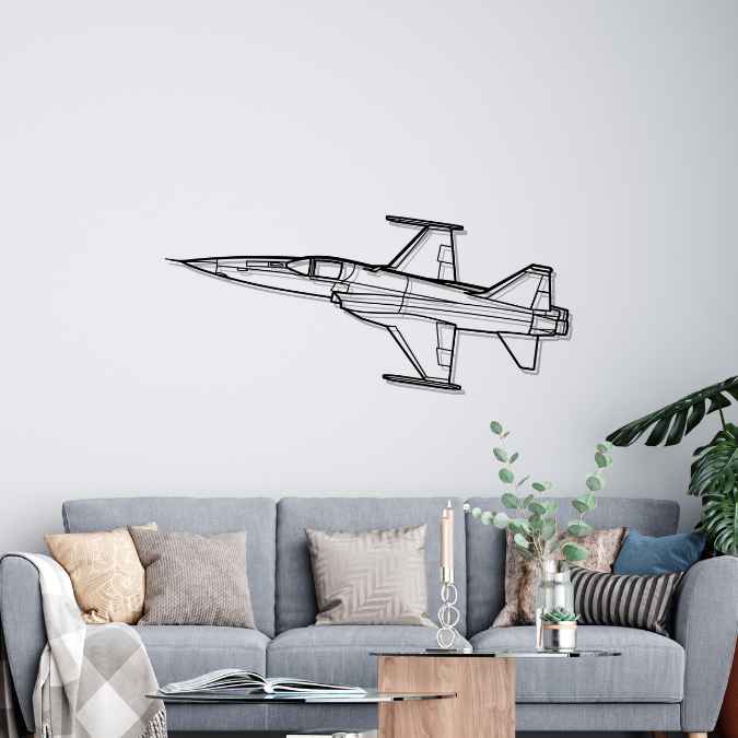 F-5 Tiger II Angle Silhouette Metal Wall Art – aircraftvibes