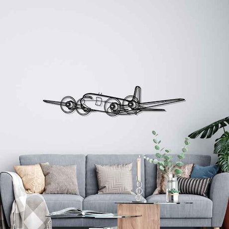 DC-6 Angle Silhouette Metal Wall Art