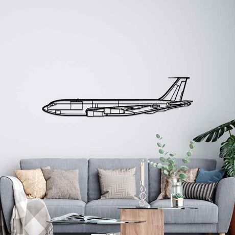 KC-135E Stratotanker 1990 Silhouette Metal Wall Art