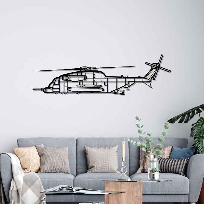 MH-53M Silhouette Metal Wall Art