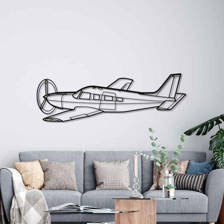 PA-32R-31T Saratoga HP 2008 Angle Silhouette Metal Wall Art