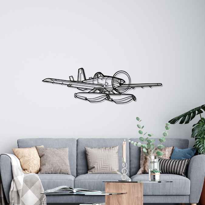 AT-802 Fire Boss Angle Silhouette Metal Wall Art