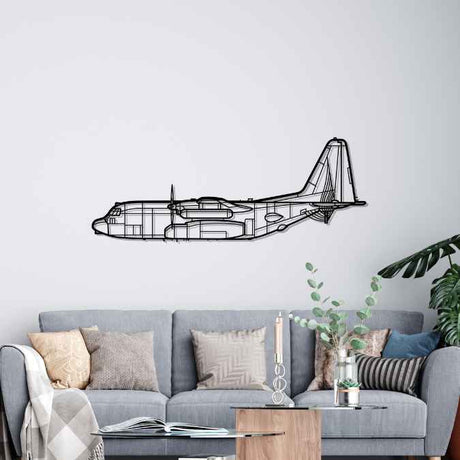 EC-130 Compass Call Silhouette Metal Wall Art