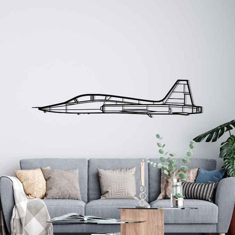 T-38 Talon Silhouette Metal Wall Art