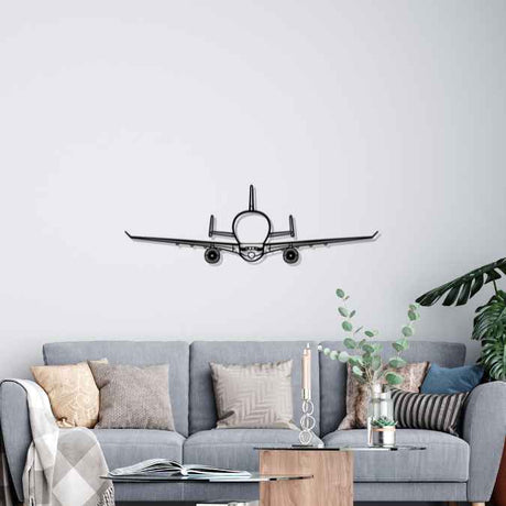 Beluga XL Front Silhouette Metal Wall Art