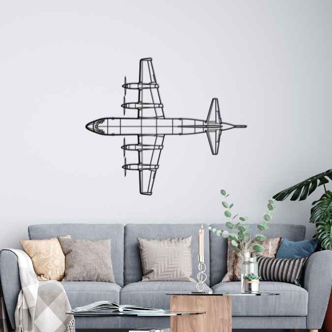 P-3 Orion Top Silhouette Metal Wall Art