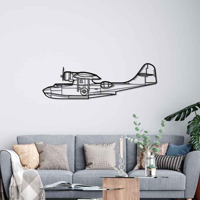 PBY Catalina Silhouette Metal Wall Art