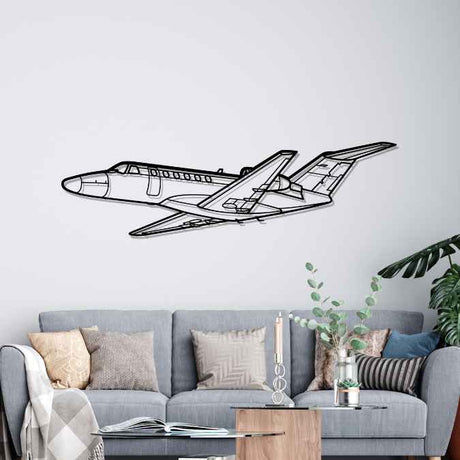 Citation CJ2 2003 Angle Silhouette Metal Wall Art