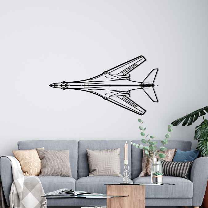 B-1B Lancer Top Silhouette Metal Wall Art