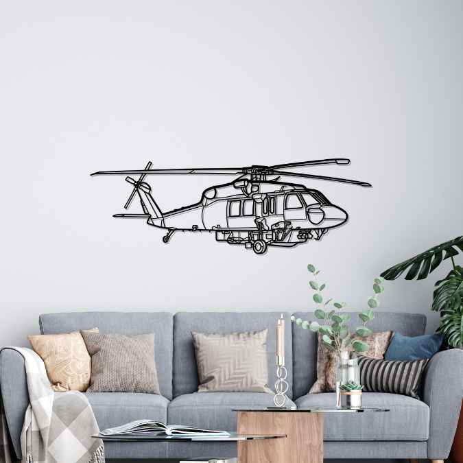 S70i  Angle Silhouette Metal Wall Art