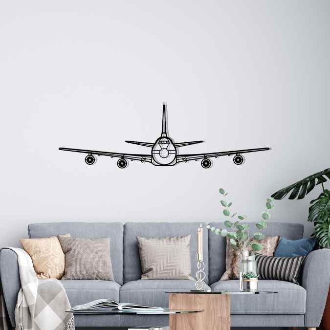 E-4B Front Silhouette Metal Wall Art