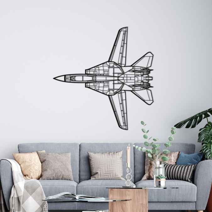 F-14D Tomcat Top Silhouette Metal Wall Art