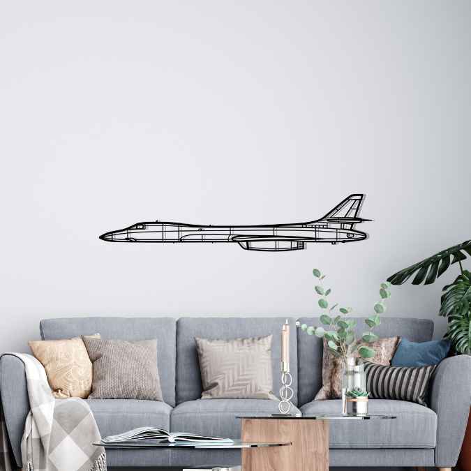 B-1 Lancer Silhouette Metal Wall Art