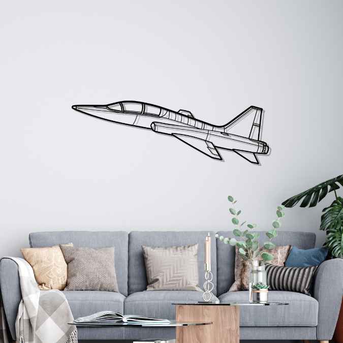 T-38A Talon 1959 Angle Silhouette Metal Wall Art