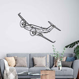 King Air 300 Angle Silhouette Metal Wall Art