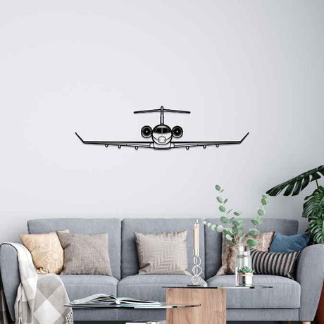 Challenger 3500 Front Silhouette Metal Wall Art