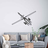 AH-1F Cobra 1988 Angle Silhouette Metal Wall Art