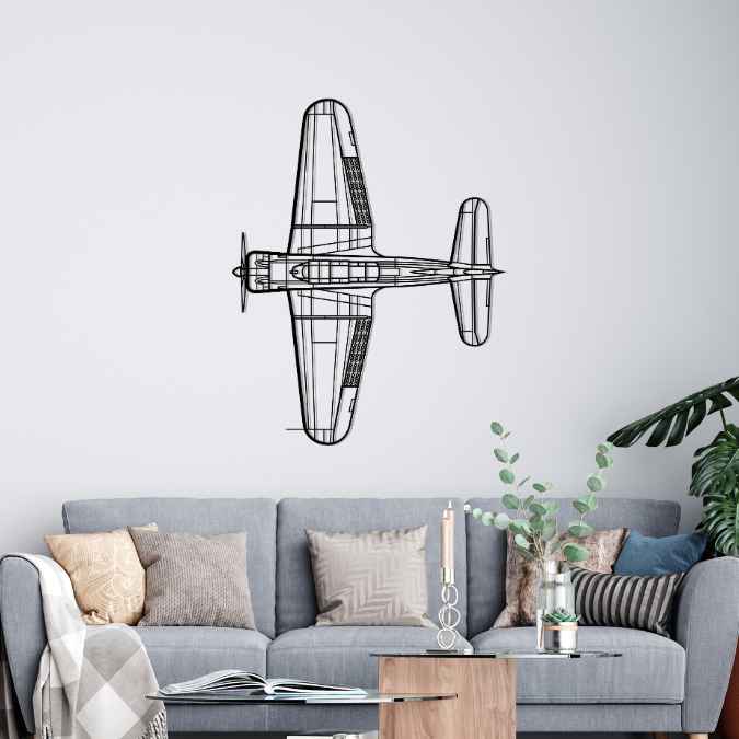 SBD-4 Dauntless Top Silhouette Metal Wall Art