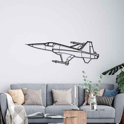 F-5E Angle Silhouette Metal Wall Art