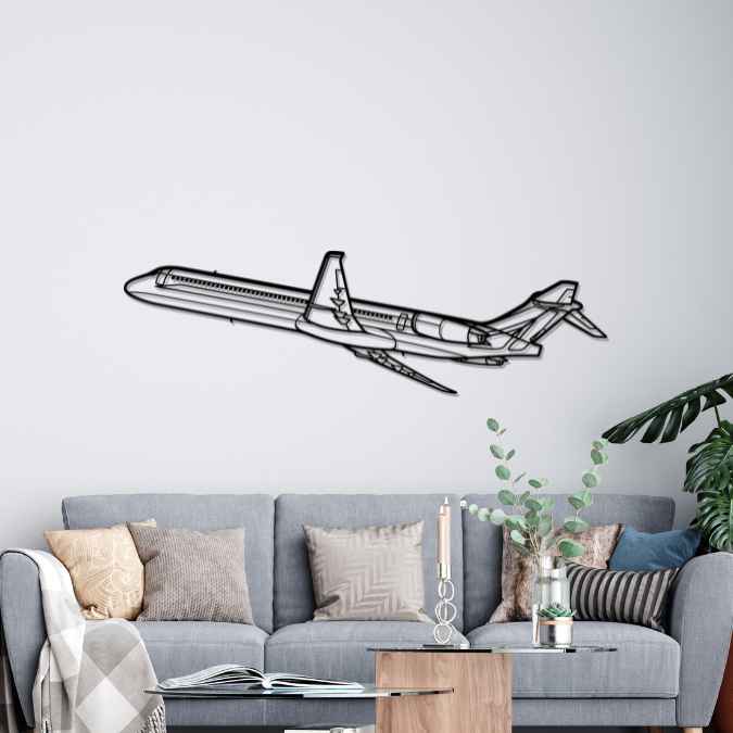 MD-82 Angle Silhouette Metal Wall Art