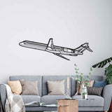 MD-82 Angle Silhouette Metal Wall Art