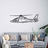 MH-65 Dolphin Silhouette Metal Wall Art