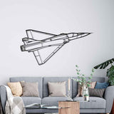 Mirage 2000C 1984 Angle Silhouette Metal Wall Art