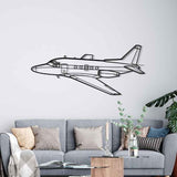 Sabreliner 75 Angle Silhouette Metal Wall Art