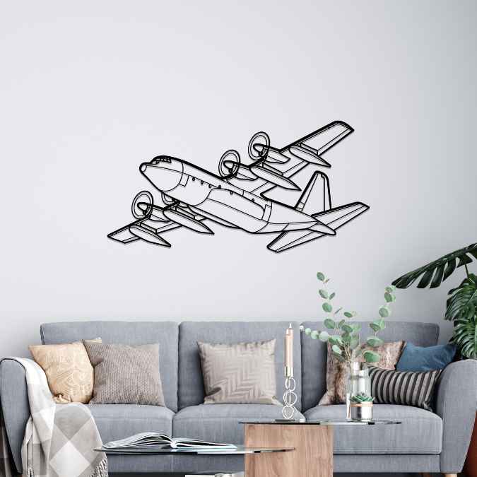 KC-130 Angle Silhouette Metal Wall Art