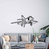 Super Étendard Modernisé Angle Silhouette Metal Wall Art