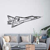 F-102A Delta Dagger Angle Silhouette Metal Wall Art