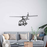 UH-1 Iroquois Huey Angle Silhouette Metal Wall Art