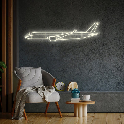A350 Neon Silhouette