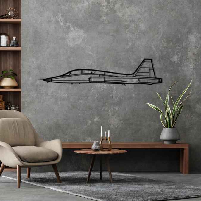 T-38 Talon Silhouette Metal Wall Art