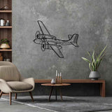 A-26 Invader 1944 Angle Silhouette Metal Wall Art