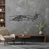 MH-60M DAP Silhouette Metal Wall Art