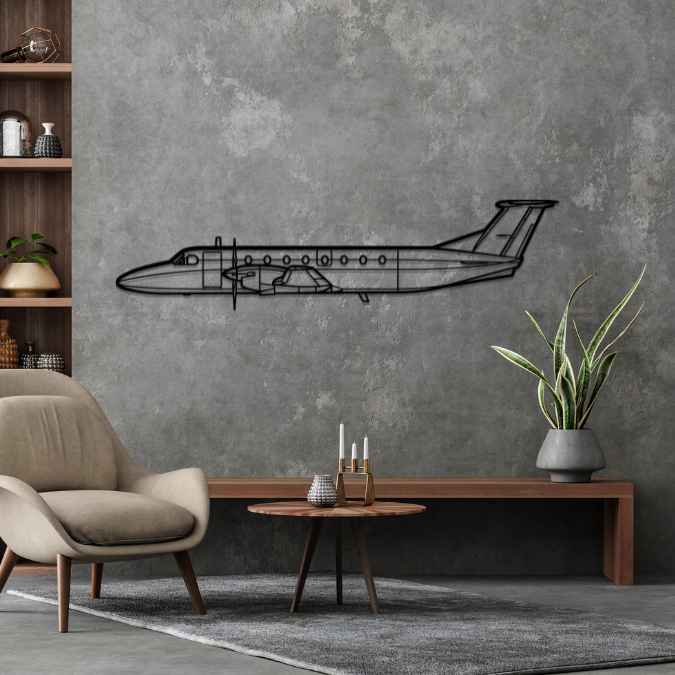 C-12J Huron Silhouette Metal Wall Art