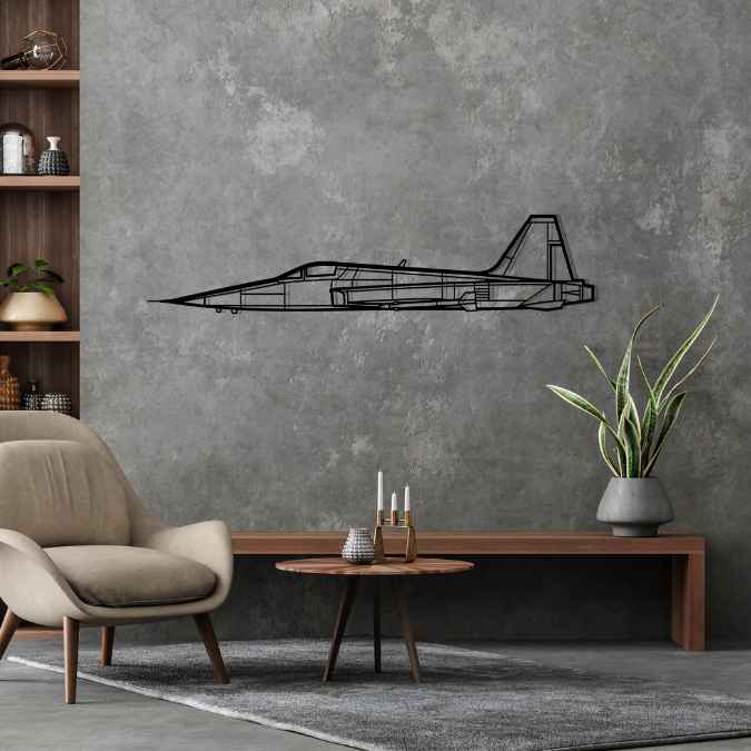 F-5 Silhouette Metal Wall Art