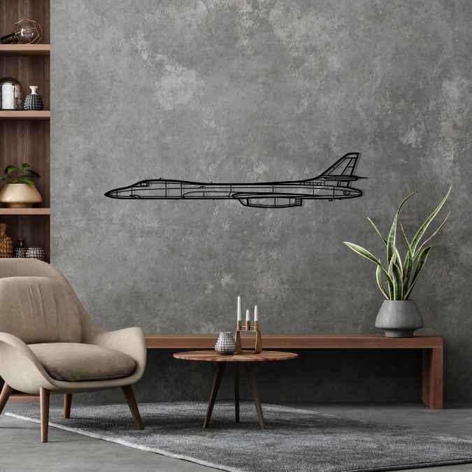 B-1 Lancer Silhouette Metal Wall Art