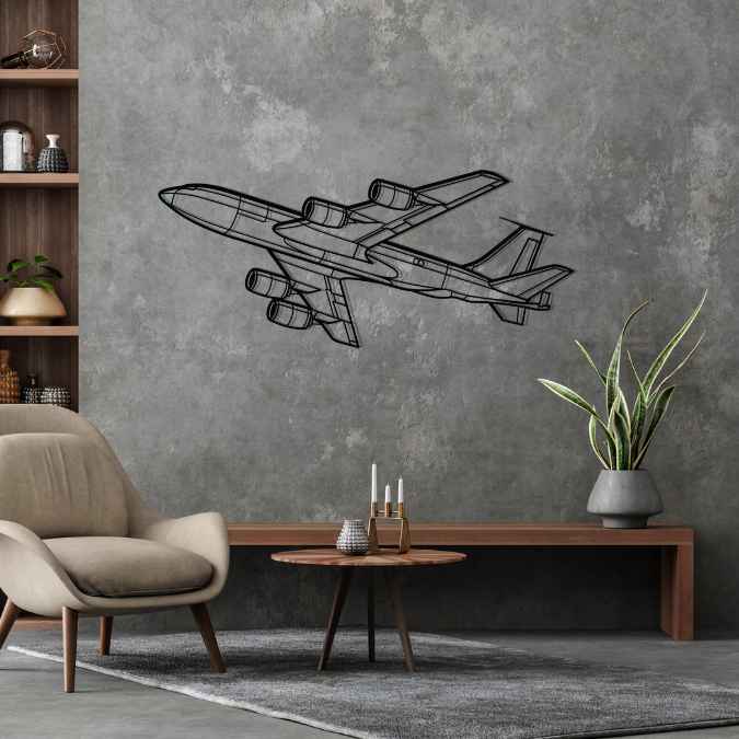 KC-135R Stratotanker Angle Silhouette Metal Wall Art