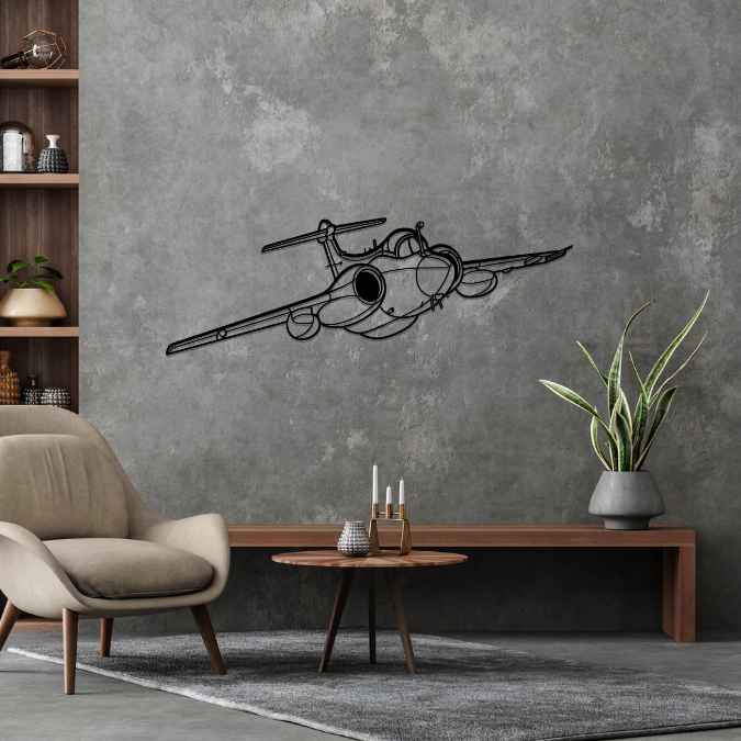 Buccaneer Mk2 Angle Silhouette Metal Wall Art