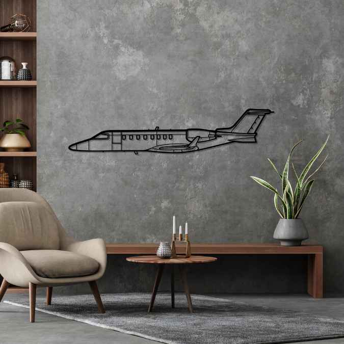Learjet 75 Silhouette Metal Wall Art