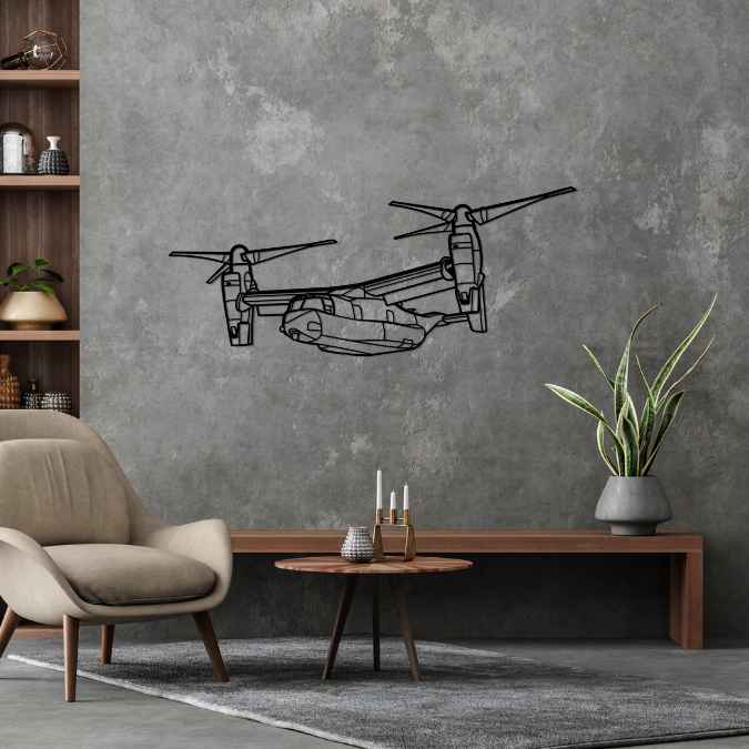 CV-22 Osprey Angle Silhouette Metal Wall Art