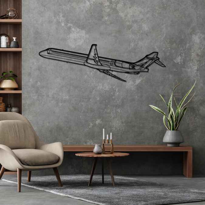 MD-82 Angle Silhouette Metal Wall Art