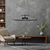 Challenger 3500 Front Silhouette Metal Wall Art