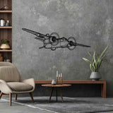 S-2 Tracker Angle Silhouette Metal Wall Art